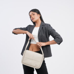 Contempo Leather Hand Bag (Off-White)